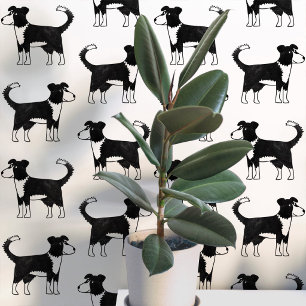 Wels Border Collie Hond Patroon Behang