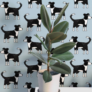 Wels Border Collie Hond Patroon Behang