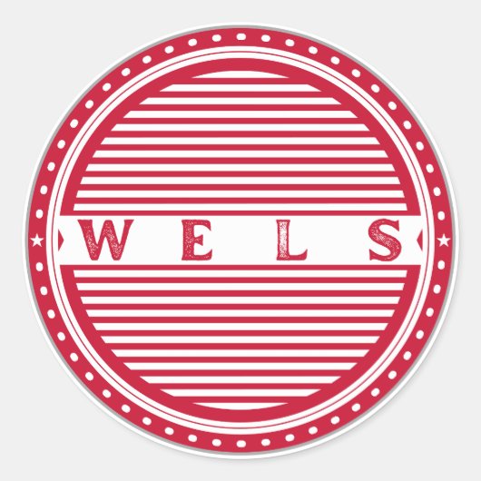 Wels City Pride Emblem – Austria Identity Ronde Sticker (Voorkant)