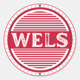 Wels City Pride Emblem – Austrian Identity Ronde Sticker