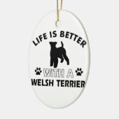 Wels het hondenrasdesign van Terrier Keramisch Ornament (Links)