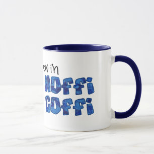 Welsche koffiemok: Hoffi Coffi, Blauwe marmer effe Mok