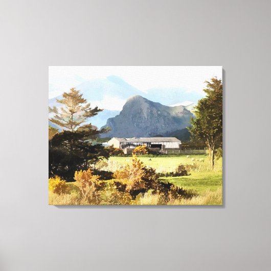 WELSE BOERDERIJ EN BERGEN CANVAS AFDRUK (Voorkant)