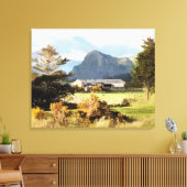 WELSE BOERDERIJ EN BERGEN CANVAS AFDRUK (Insitu (Woonkamer))