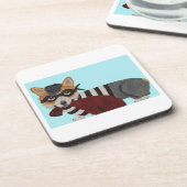 Welse Corgi Snoepdief Inbreker Bier Onderzetter (Linkerzijde)