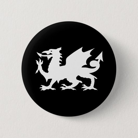 Welse Draak Ronde Button 5,7 Cm (Voorkant)