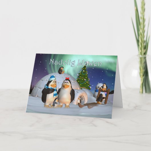 Welse Kerstkaart Nadolig Llawen Feestdagen Kaart (Voorkant)