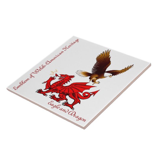 Welsh-American Collector's Tile Tegeltje (Zijkant)