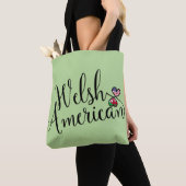 Welsh American Entwined Hearts Grocery Bag Tote Bag (Dichtbij)