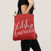 Welsh American Entwined Hearts Grocery Bag Tote Bag (Dichtbij)