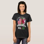 Welsh American Flag Welsh Roots USA Citizen T-shirt (Voorkant volledig)