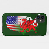 Welsh American Flags Map iPhone 5 Hoesje (Achterkant (horizontaal))