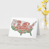 Welsh American Map Wenskaarten Kaart (Gele Bloem)