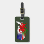 Welsh American Wales USA Bagagelabel (Voorkant verticaal)