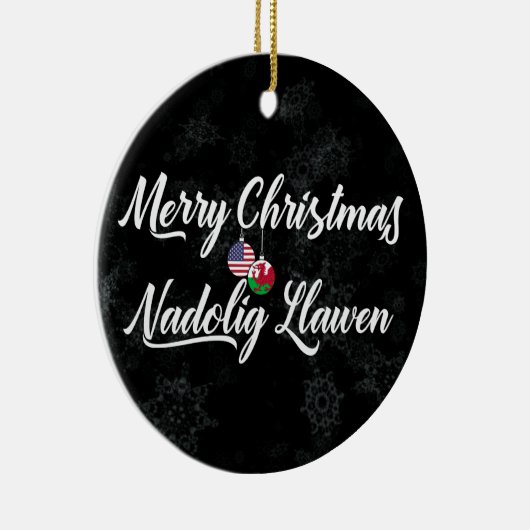 Welsh Amerikaanse tweetalige vakantie decoratie (Rechts)