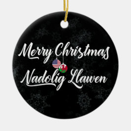 Welsh Amerikaanse tweetalige vakantie decoratie