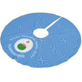 Welsh Angel Chanoeka Vlag gepersonaliseerd Kerstboom Rok