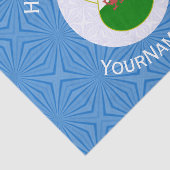 Welsh Angel Hanukkah Flag Personalized Gift Tissuepapier (Detail)
