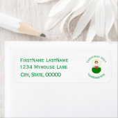 Welsh Angel Kerstvlag gepersonaliseerd Etiket (Insitu)