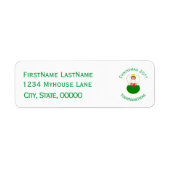 Welsh Angel Kerstvlag gepersonaliseerd Etiket (Voorkant)