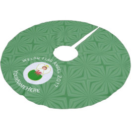 Welsh Angel Kerstvlag gepersonaliseerd Kerstboom Rok