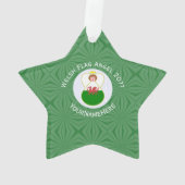 Welsh Angel Kerstvlag gepersonaliseerd Ornament (achterkant)