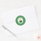 Welsh Angel Kerstvlag gepersonaliseerd Ronde Sticker (Envelop)