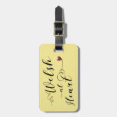 Welsh At Heart Bagagelabel Sjabloon, Wales (Voorkant verticaal)