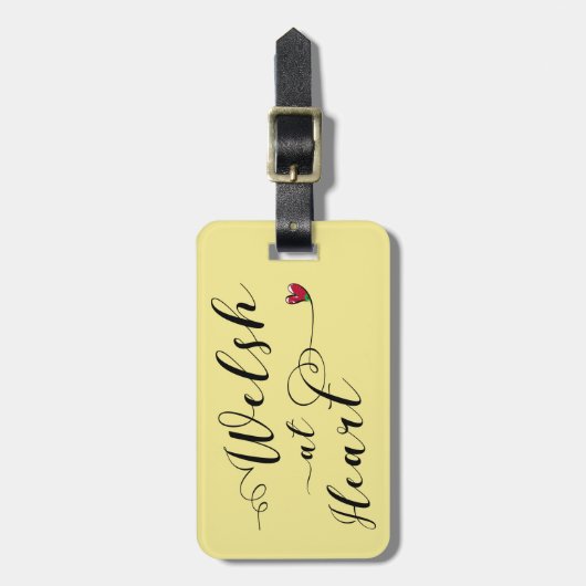 Welsh At Heart Bagagelabel Sjabloon, Wales (Voorkant verticaal)