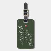 Welsh At Heart Bagagelabel Sjabloon, Wales (Voorkant verticaal)