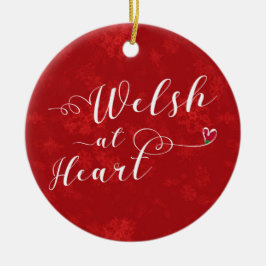 Welsh At Heart, Kerstmis Ornament, Wales Keramisch Ornament