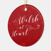 Welsh At Heart, Kerstmis Ornament, Wales Keramisch Ornament (Links)