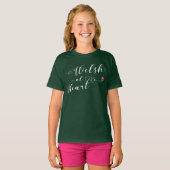 Welsh At Heart Tee Shirt, Wales T-shirt (Voorkant volledig)
