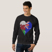 Welsh Australian Flag Heart Trui (Voorkant volledig)