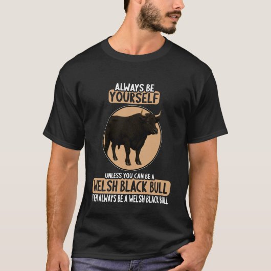 Welsh Black Cattle Welsh Black Stier T-shirt (Voorkant)