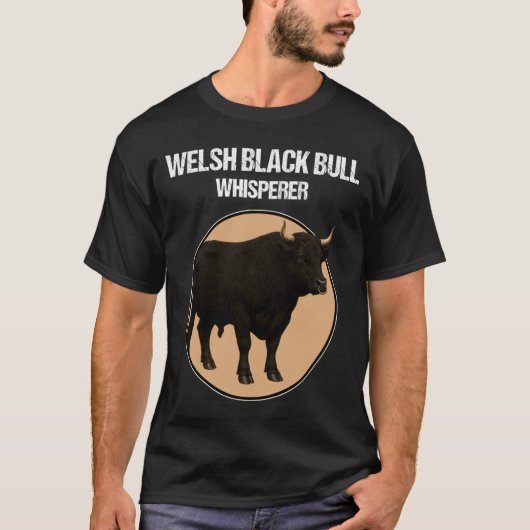 Welsh Black Rundvee Welsh Black Stier T-shirt (Voorkant)