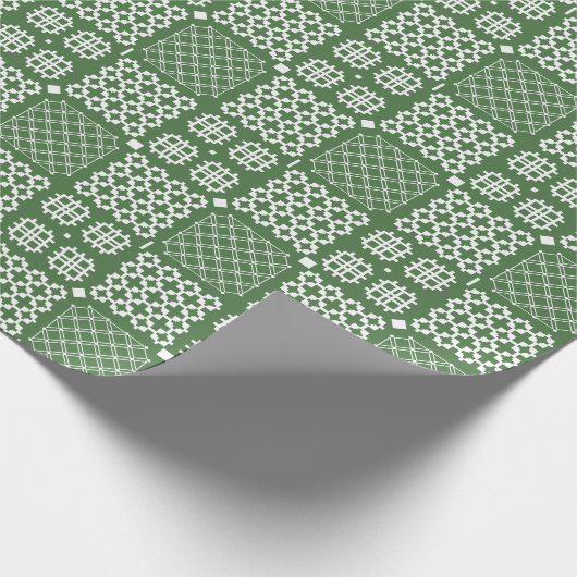 Welsh Blanket Pattern Tapestry Carthen Cadeaupapier (Hoek)