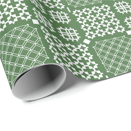 Welsh Blanket Pattern Tapestry Carthen Cadeaupapier (Rol Hoek)