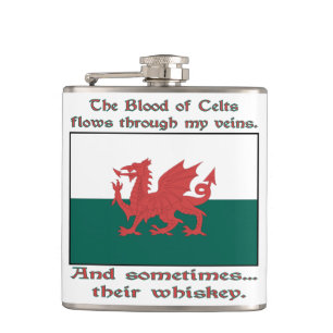 Welsh Blood van Kelten Stroomt door Aderen Soms Wh Heupfles