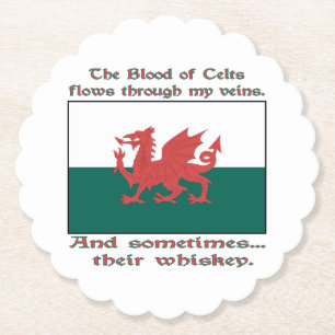 Welsh Blood van Kelten Stroomt door Aderen Soms Wh Kartonnen Onderzetters