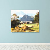 WELSH BOERDERIJ EN MOUNTAINEN CANVAS AFDRUK (Insitu (Houten vloer))