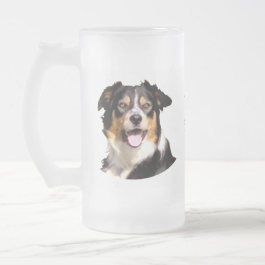 Welsh Border Collie Beer Mok (Links)