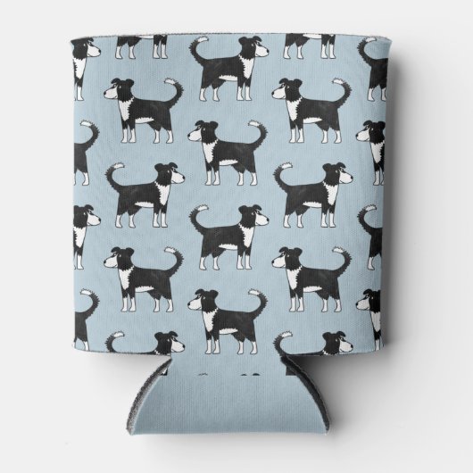 Welsh Border Collie Dog Blikjeskoeler (Voorkant)