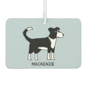 Welsh Border Collie Dog Persoonlijke naam Luchtverfrisser (Achterkant)