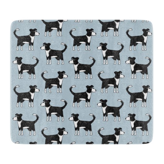 Welsh Border Collie Dog Snijplank (Voorkant)