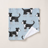 Welsh Border Collie Sheep Dog Blue Bad Handdoek (Wasdoekje)
