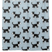 Welsh Border Collie Sheep Dog Blue Douchegordijn (Voorkant)