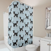 Welsh Border Collie Sheep Dog Blue Douchegordijn