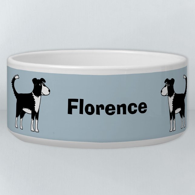Welsh Border Collie Sheep Dog Personalized Dog Voerbakje (Creator heeft geüpload)