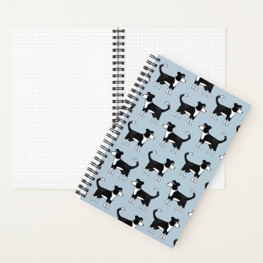 Welsh Border Collie Sheepdog Cute Pattern Notitieb Notitieboek (Binnen)